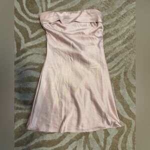 Elegant Pink Strapless Dress